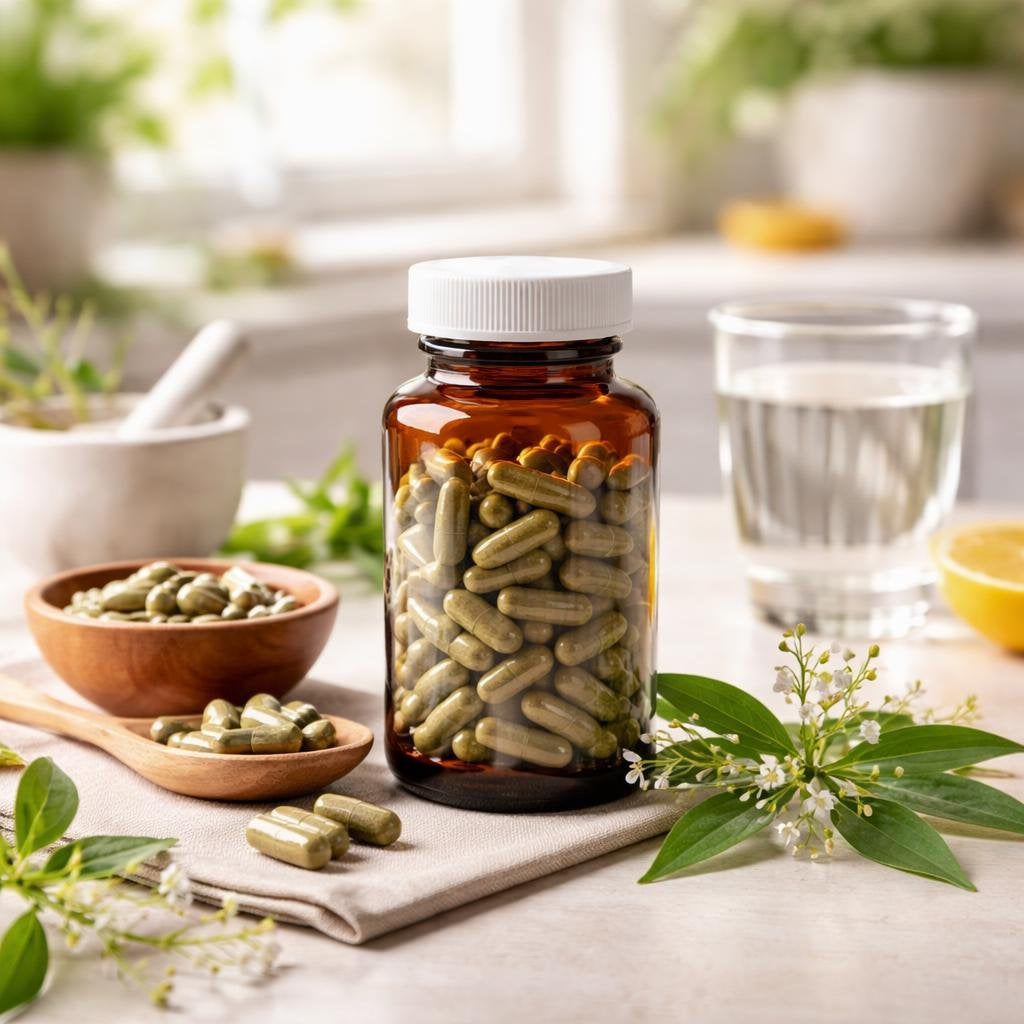 Andrographis paniculata capsules and standardized extract label