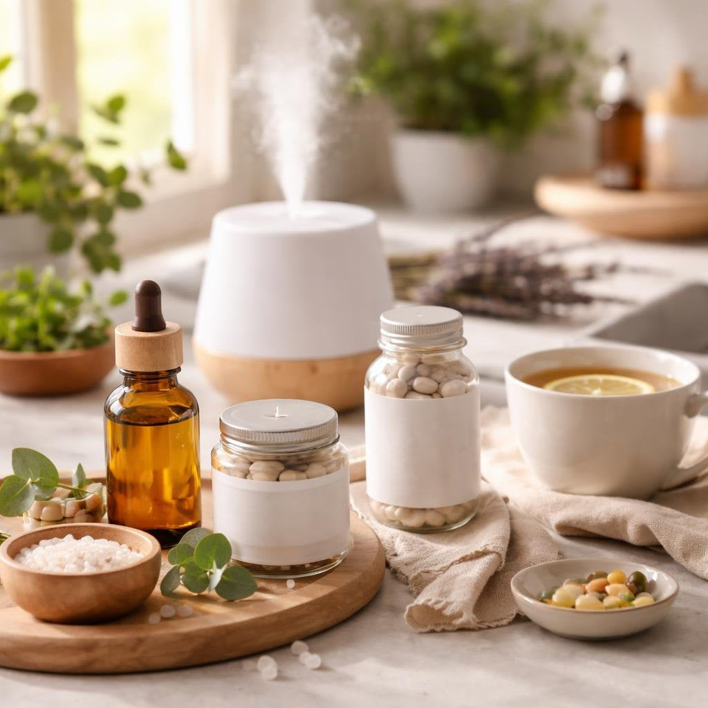 Wellness and relaxation personal care essentials assortment