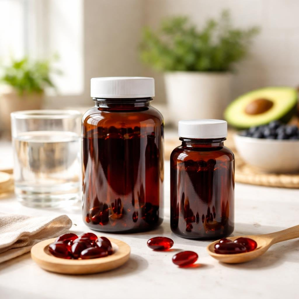 Algae-sourced astaxanthin softgels for daily antioxidant support