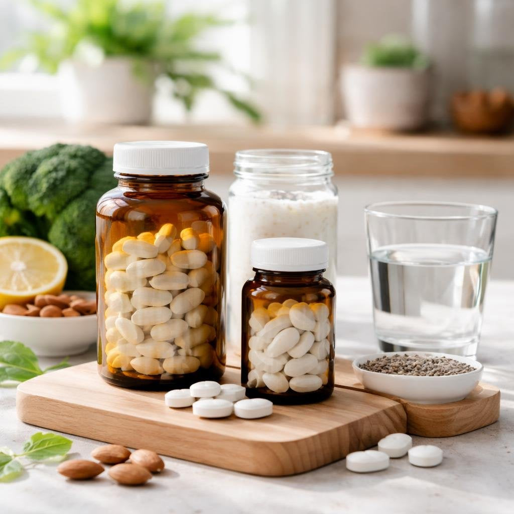 Calcium mineral supplements with vitamin D and magnesium