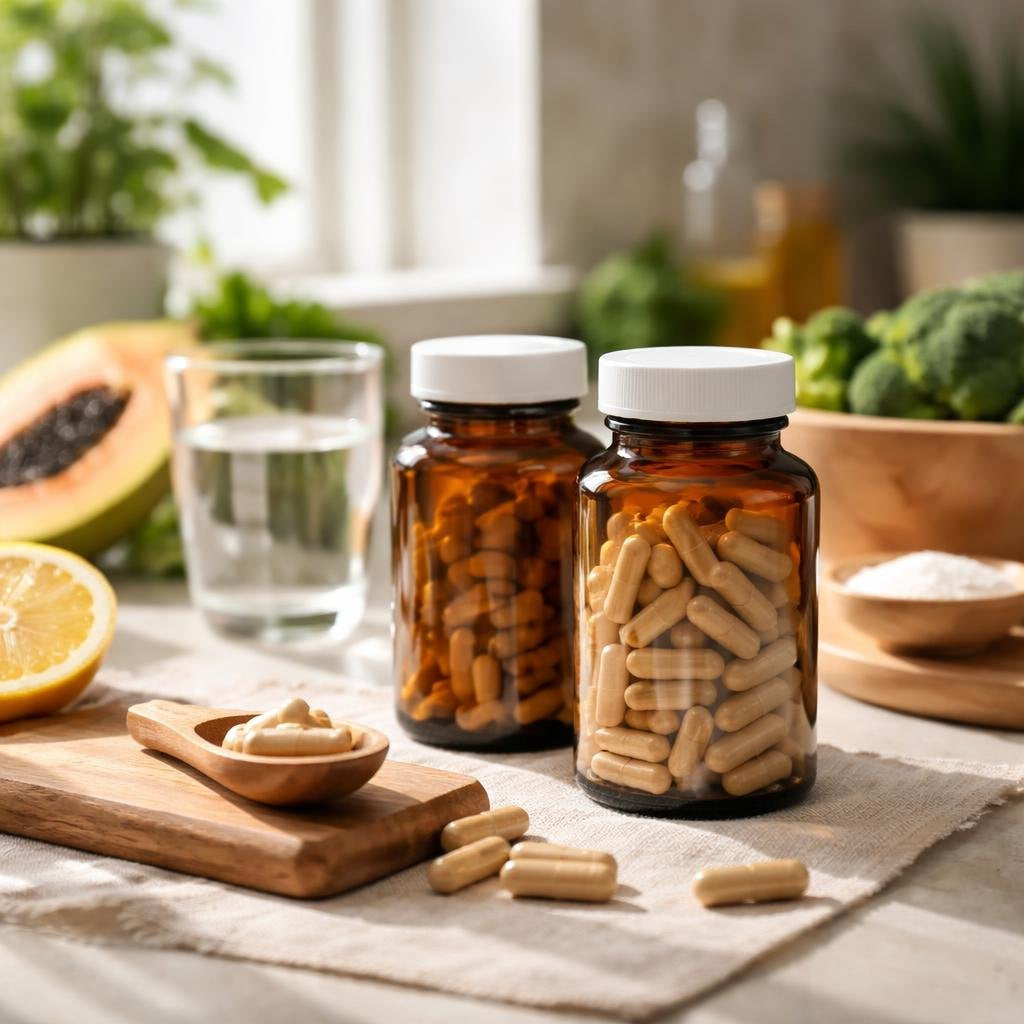 Digestive enzyme supplements to support comfortable meal digestion