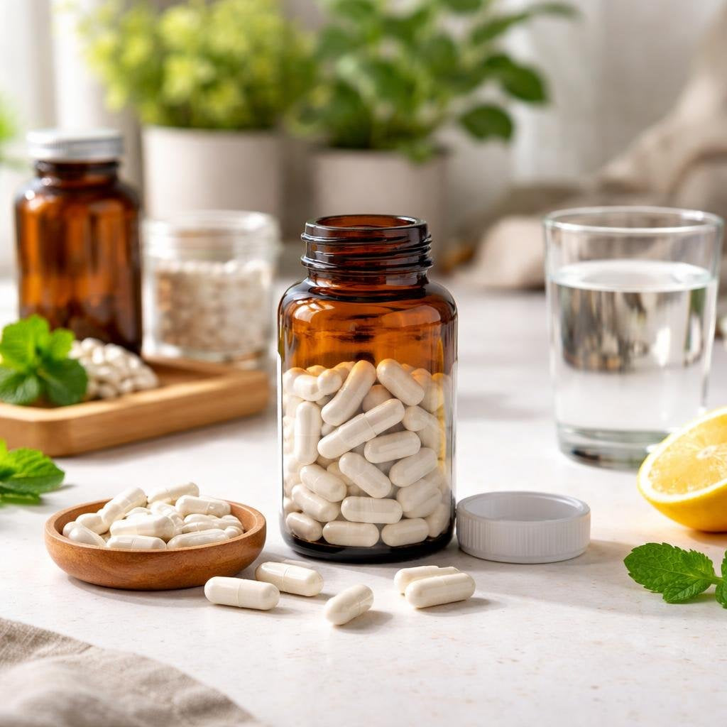 DMAE supplement bottles for focus and clarity