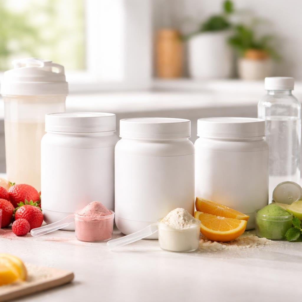 Endurance and energy powder tubs with shaker bottle
