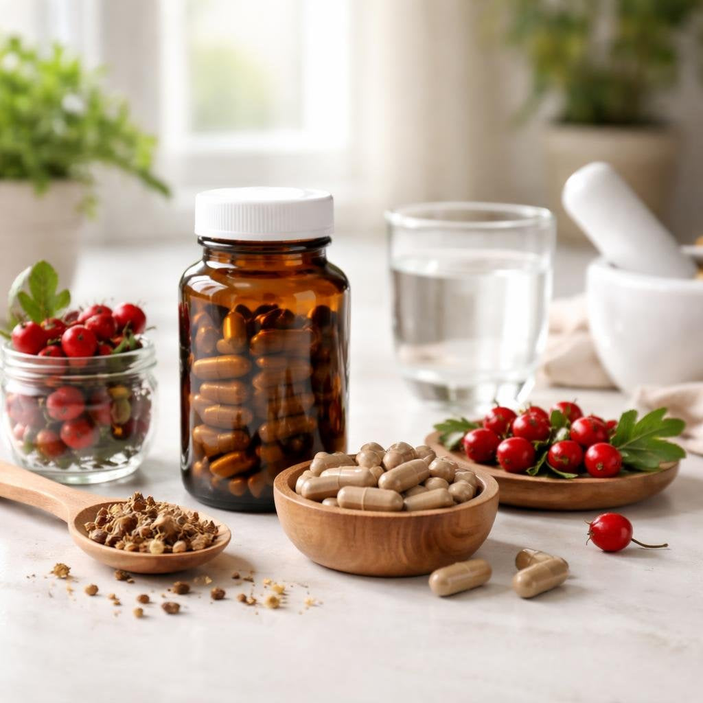 Hawthorn herbal supplements with clear CAD pricing