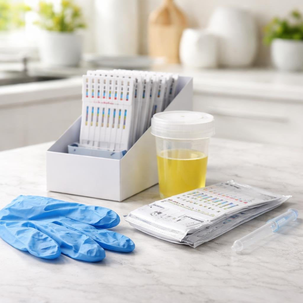 Home urine multi-panel drug test kit and guide