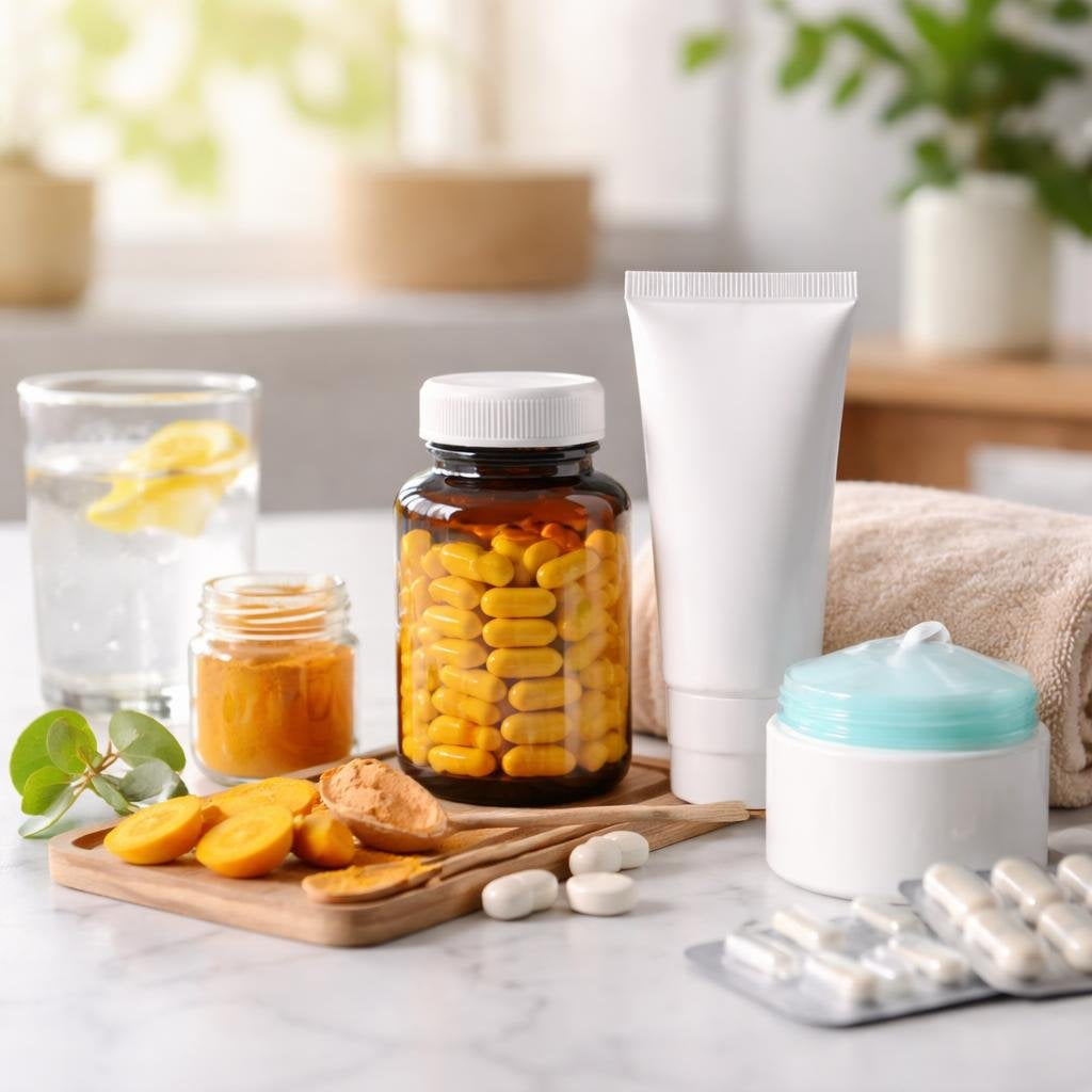Joint and muscle pain relief rubs and tablets