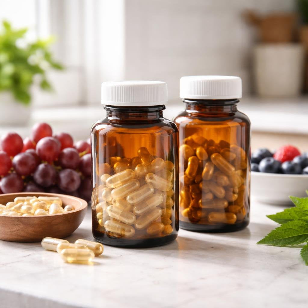 Resveratrol supplements for antioxidant and healthy aging support