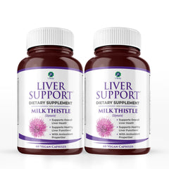 1 Body Liver Support bottle with milk thistle for daily liver wellness.