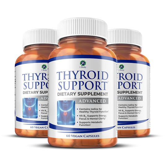 1 Body thyroid support bottle with capsules for daily energy balance