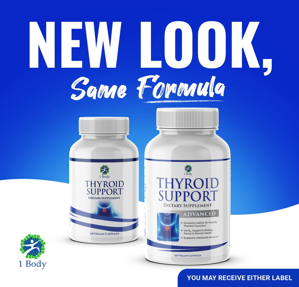 1 Body thyroid support capsules close-up highlighting non-GMO, clean nutrition