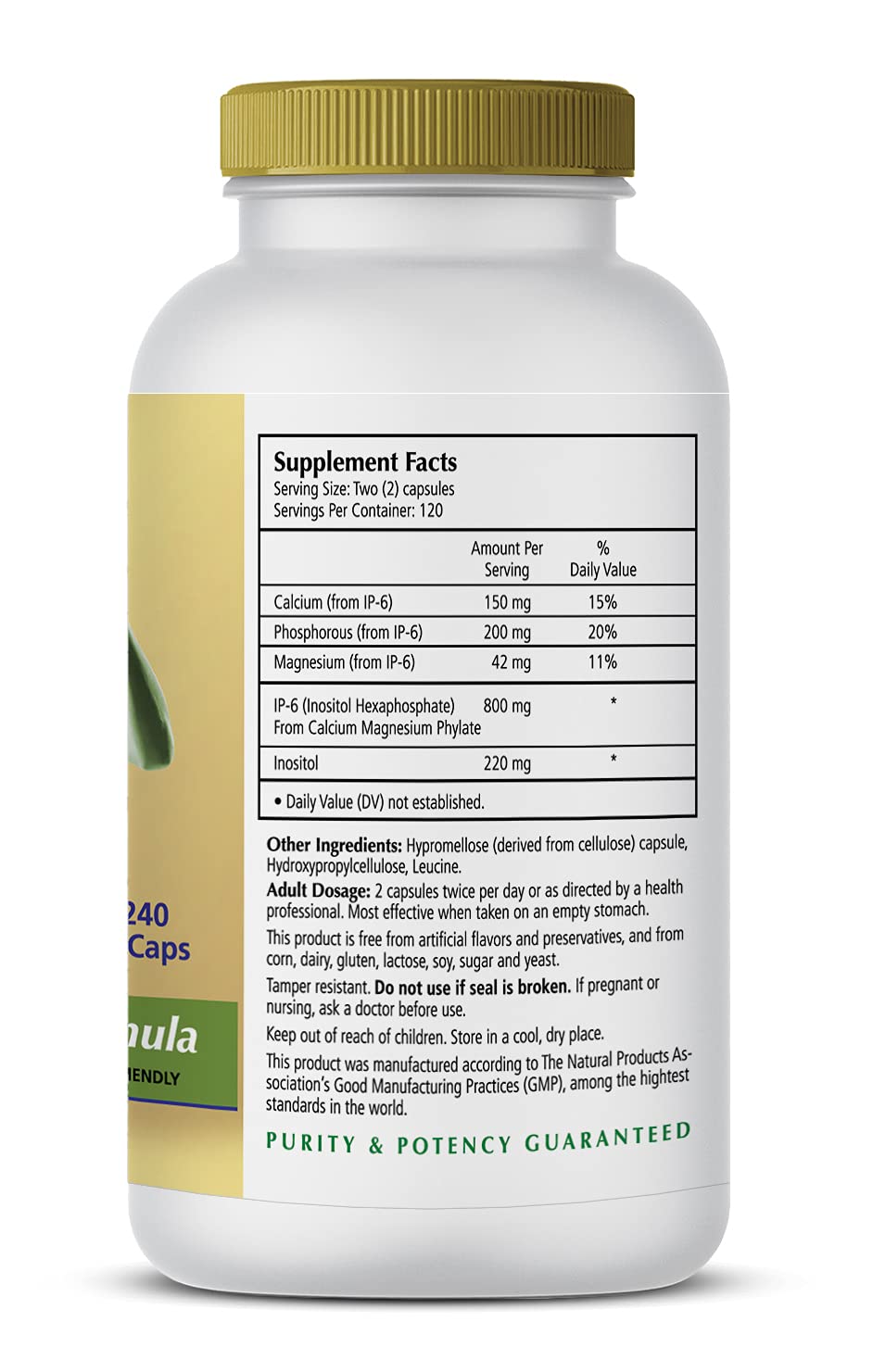 1-TDC WorksSoWell IP-6 Energy capsules highlighting calcium and magnesium for bone-friendly nutrition.