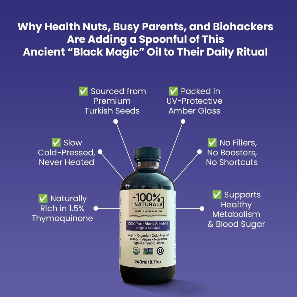 100% Naturals black seed oil origin from Turkey shows authentic seeds
