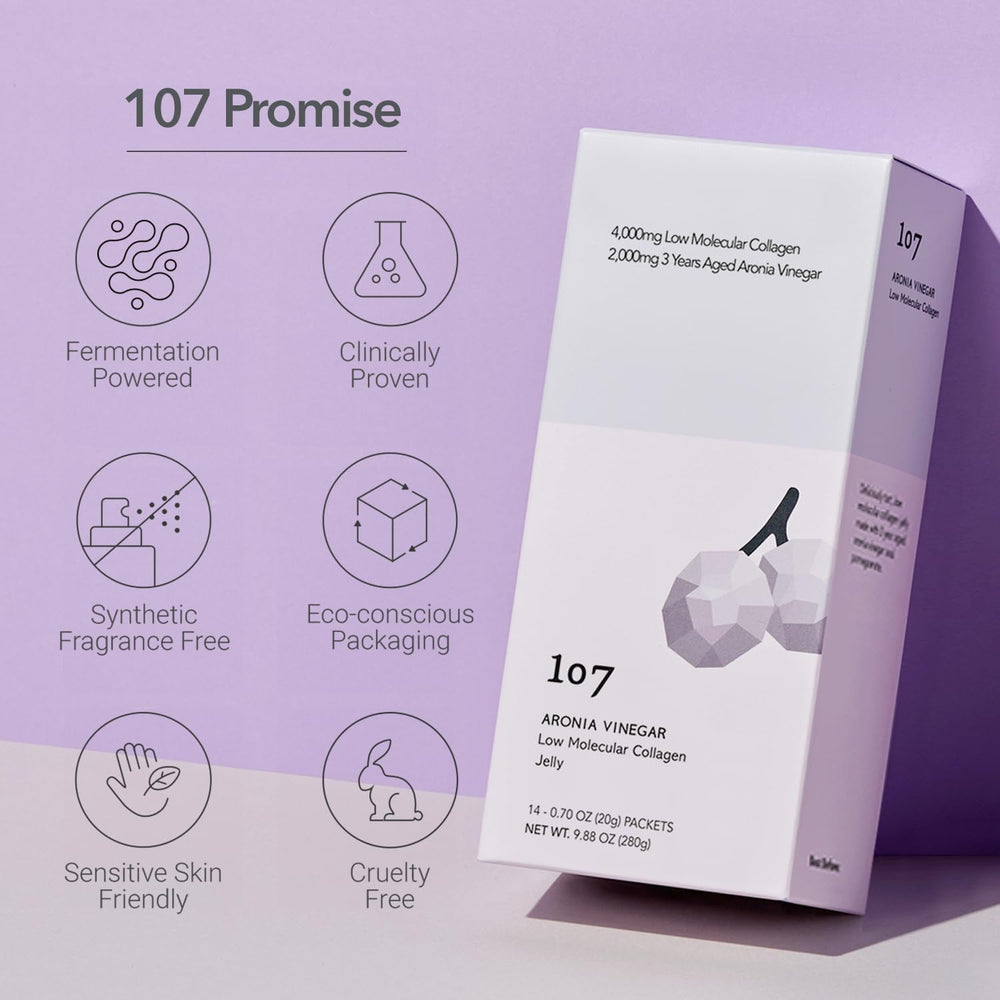 107 ARONIA jelly-stick bottle image presents premium wellness with fermented aronia essence