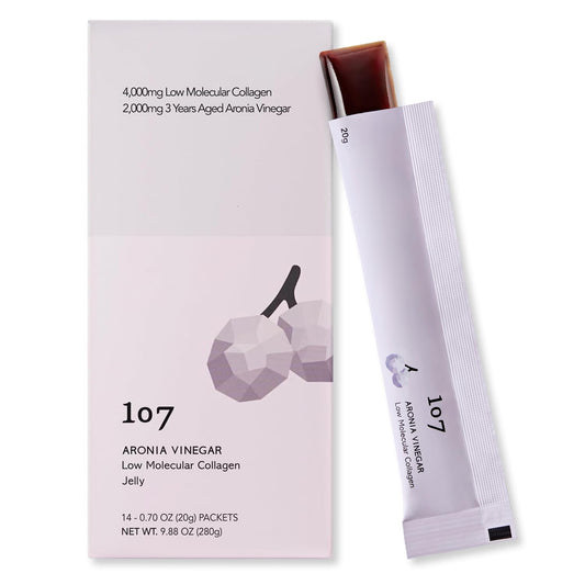 107 ARONIA collagen jelly stick pack shows convenient daily sachets for inner beauty support
