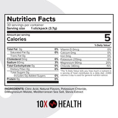 10X Health System electrolytes go packets for easy mixing and effective hydration on travel.