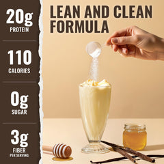 10X Health System honey vanilla protein powder scoop for convenient daily servings