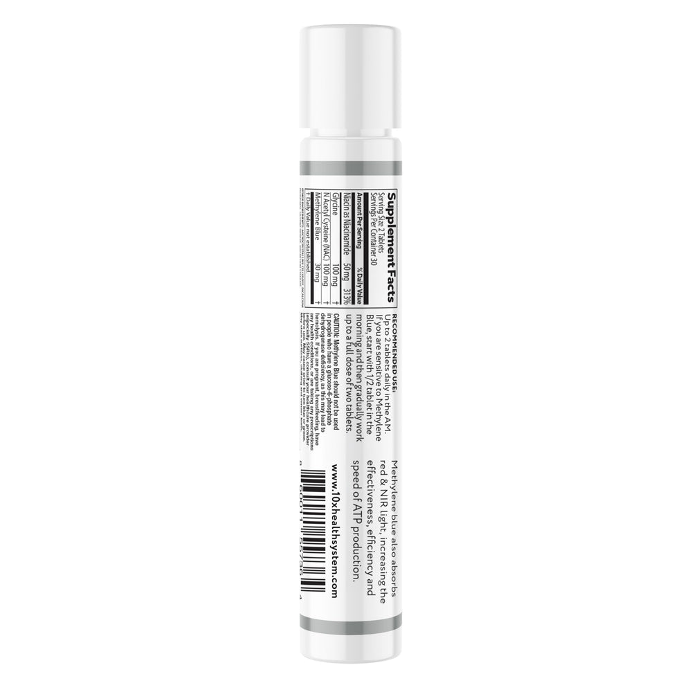 Glycine component visual in 10X Health System supplement bottle