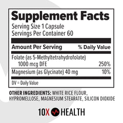 The 10X Health System USA-made quality label signals tested potency and purity.
