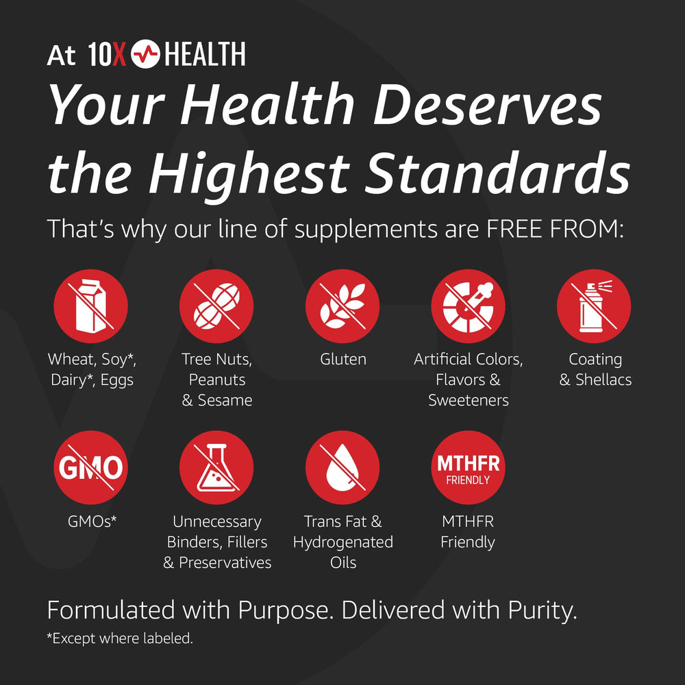 10X Health vitamins and minerals for growing children.