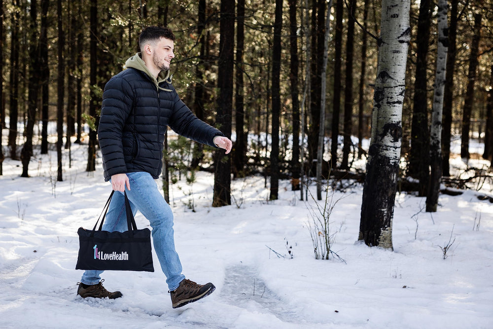 1Love portable heating pad on-the-go warmth for travel or home use.