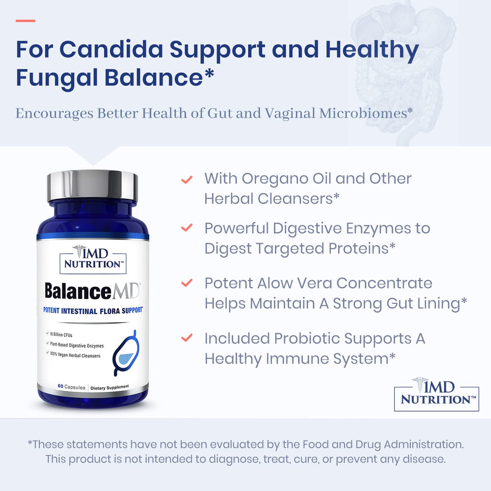 1MD BalanceMD Lactobacillus culture visual implies probiotic balance on the go.