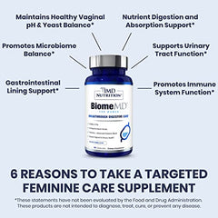 1MD Nutrition BiomeMD Probiotics for Women bottle pour depicts daily intake routine