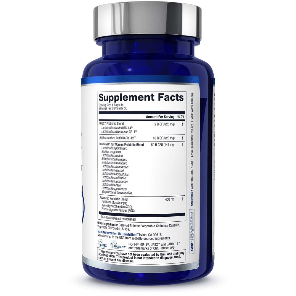 1MD Nutrition BiomeMD Probiotics for Women immune support concept image