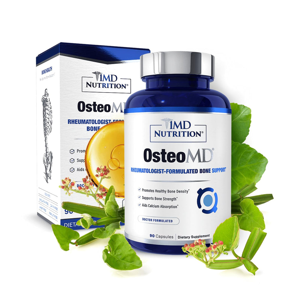 1MD Nutrition OsteoMD bottle front view for everyday bone support.