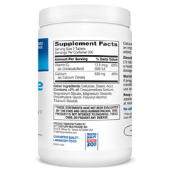 21st Century Calcium Citrate Plus D3 packaging on shelf conveys value size.
