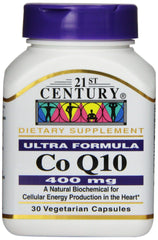 21st Century CoQ10 bottle front view for daily energy support.