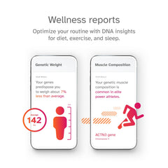 23andMe health predispositions report displayed online