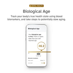 23andMe Total Health DNA test kit packaging shows easy-to-use at-home sample collection