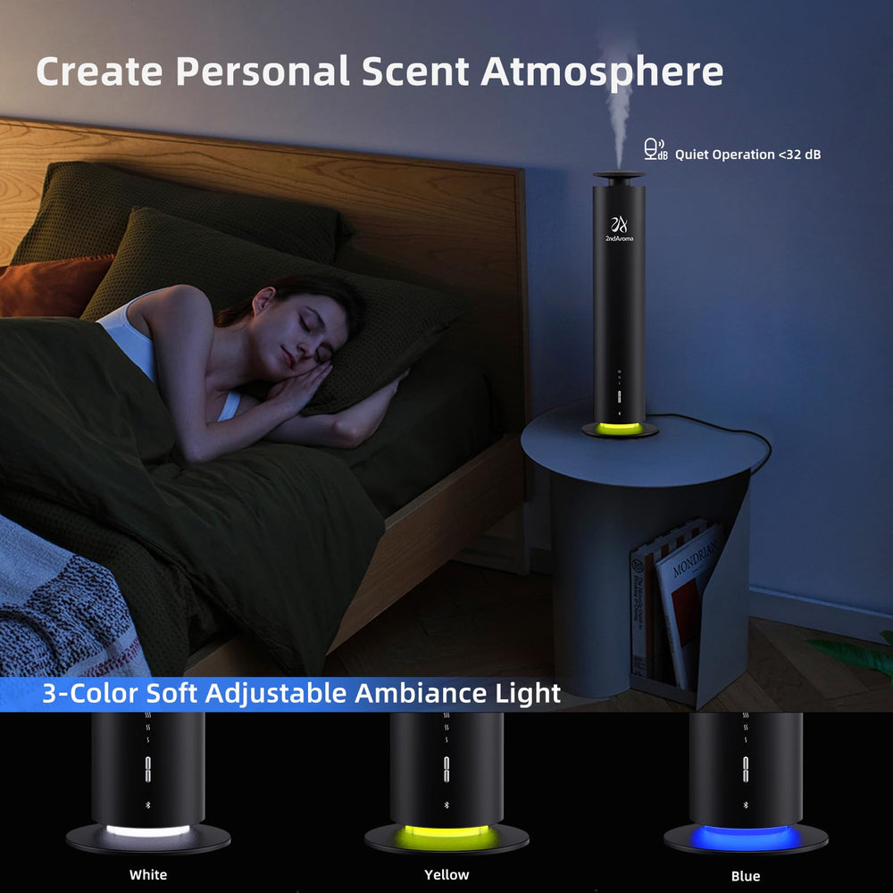 2ndAroma app-controlled waterless diffuser for convenient scheduling and control