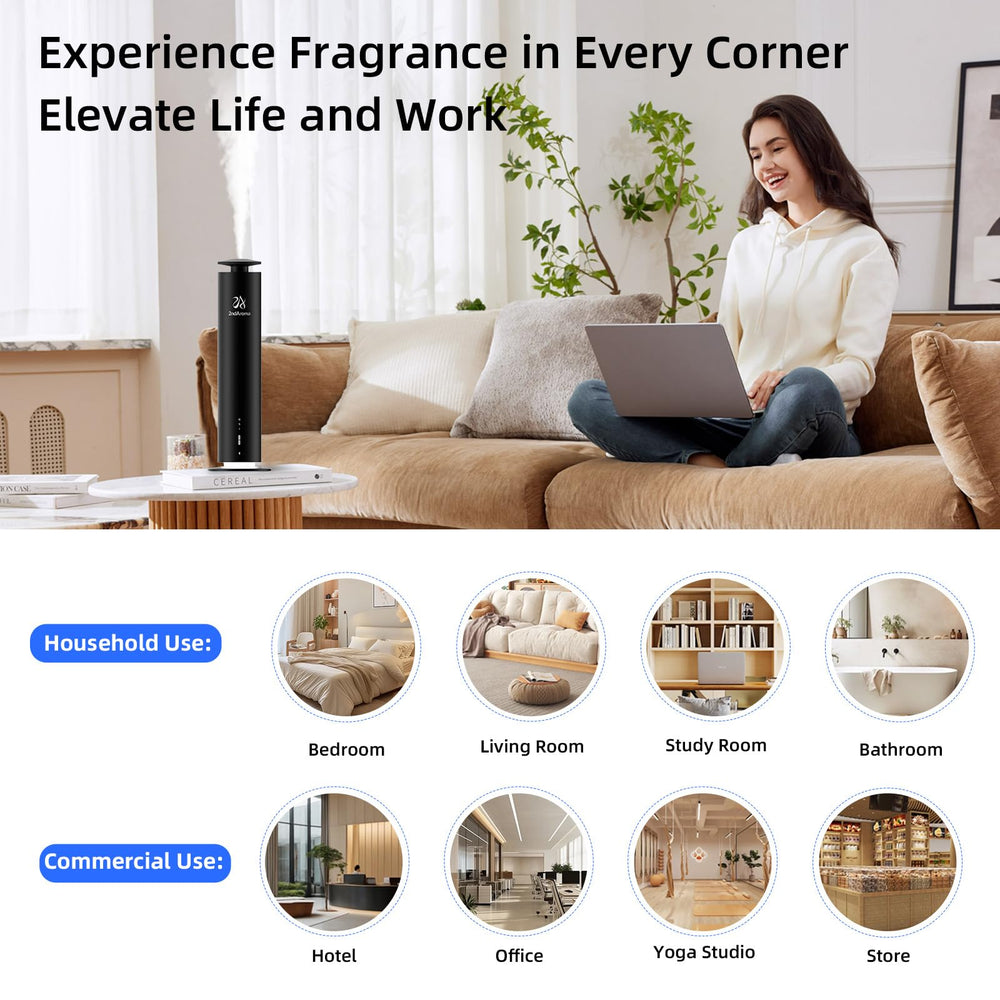 2ndAroma remote control included for hands-free diffuser operation