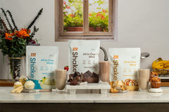 310 Nutrition shake being mixed with water for a fast breakfast.