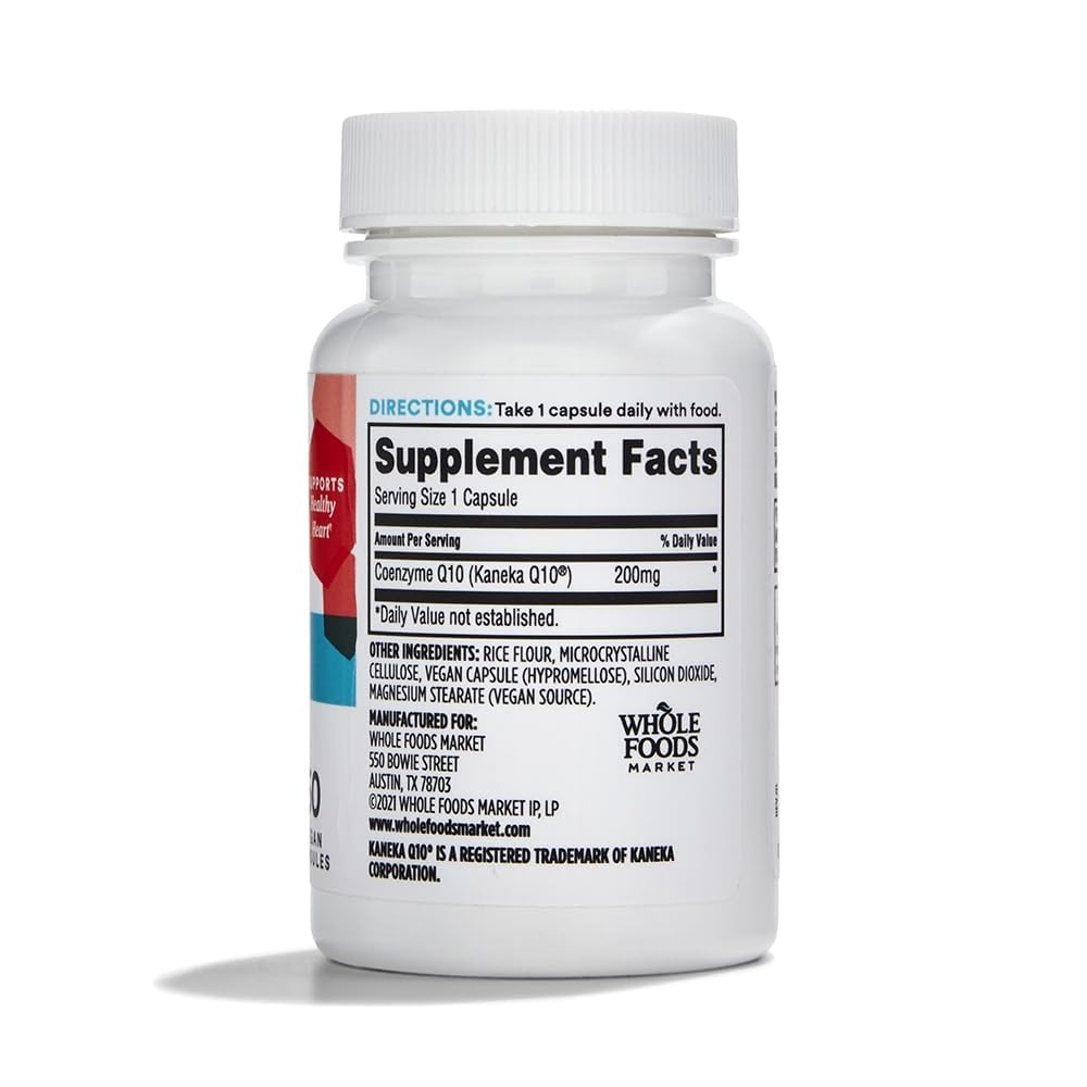 Close-up of 365 CoQ10 vegan capsules for wellness routine