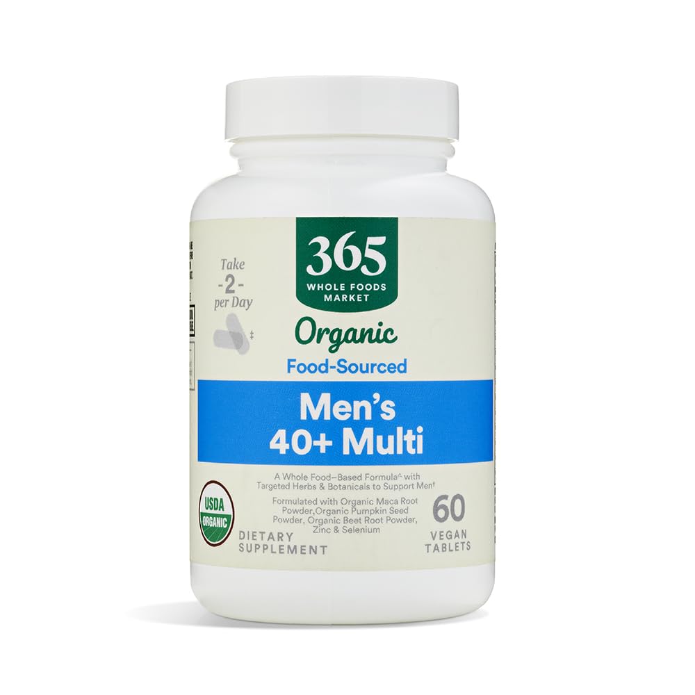 365 by Whole Foods Market vitamin multi mens 40 plus bottle front supports daily energy and immune health