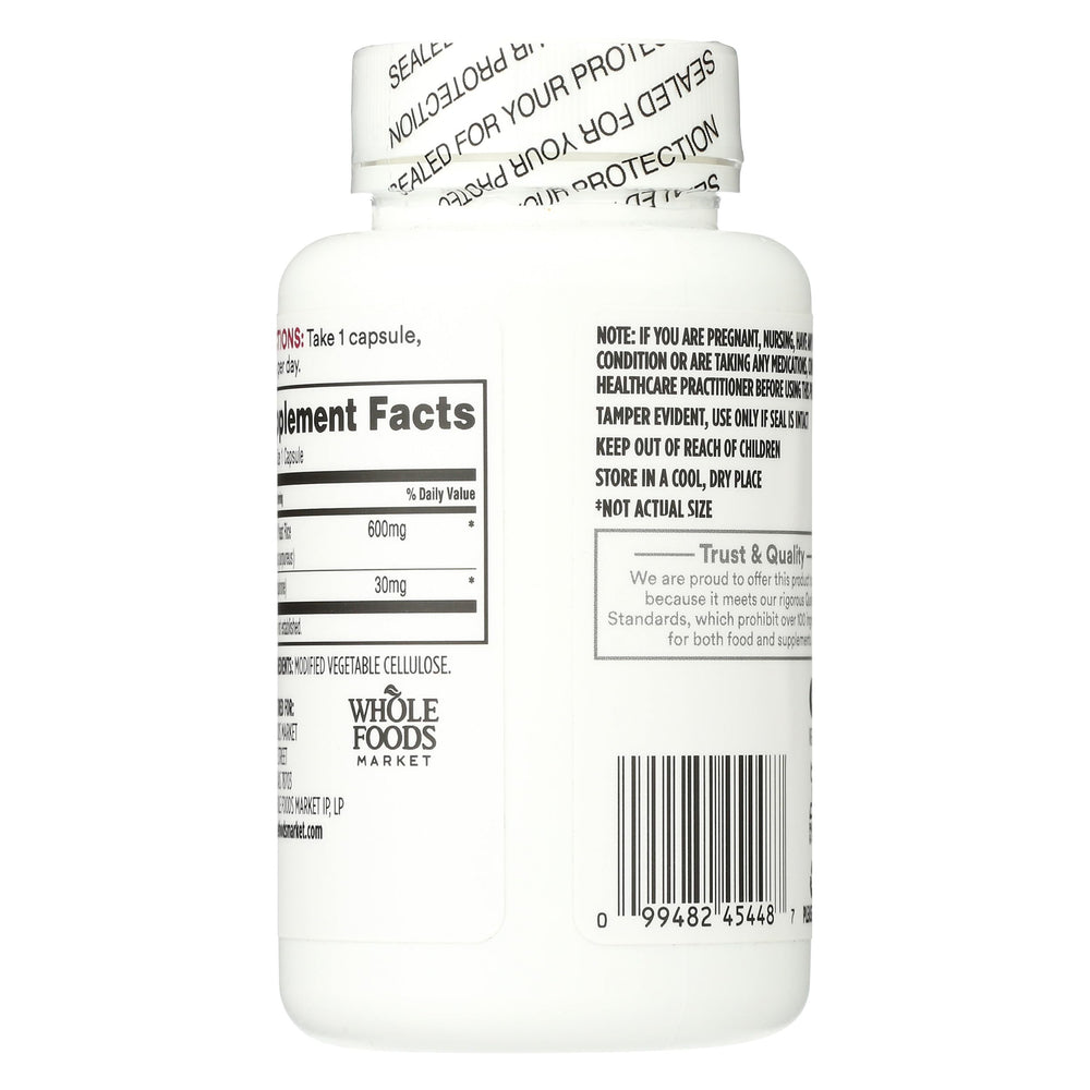 Closeup of 365 Red Yeast Rice with CoQ10 capsules for daily use.