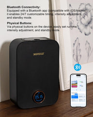 365FEEGD Smart Bluetooth Diffuser works with iOS and Android for convenient control.