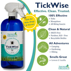 TickWise applied to clothing and gear for long-lasting coverage.