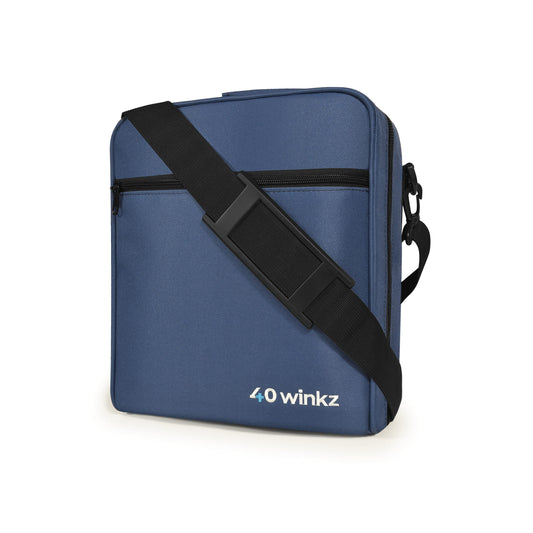 40Winkz CPAP travel bag front view shows durable padding for protection.