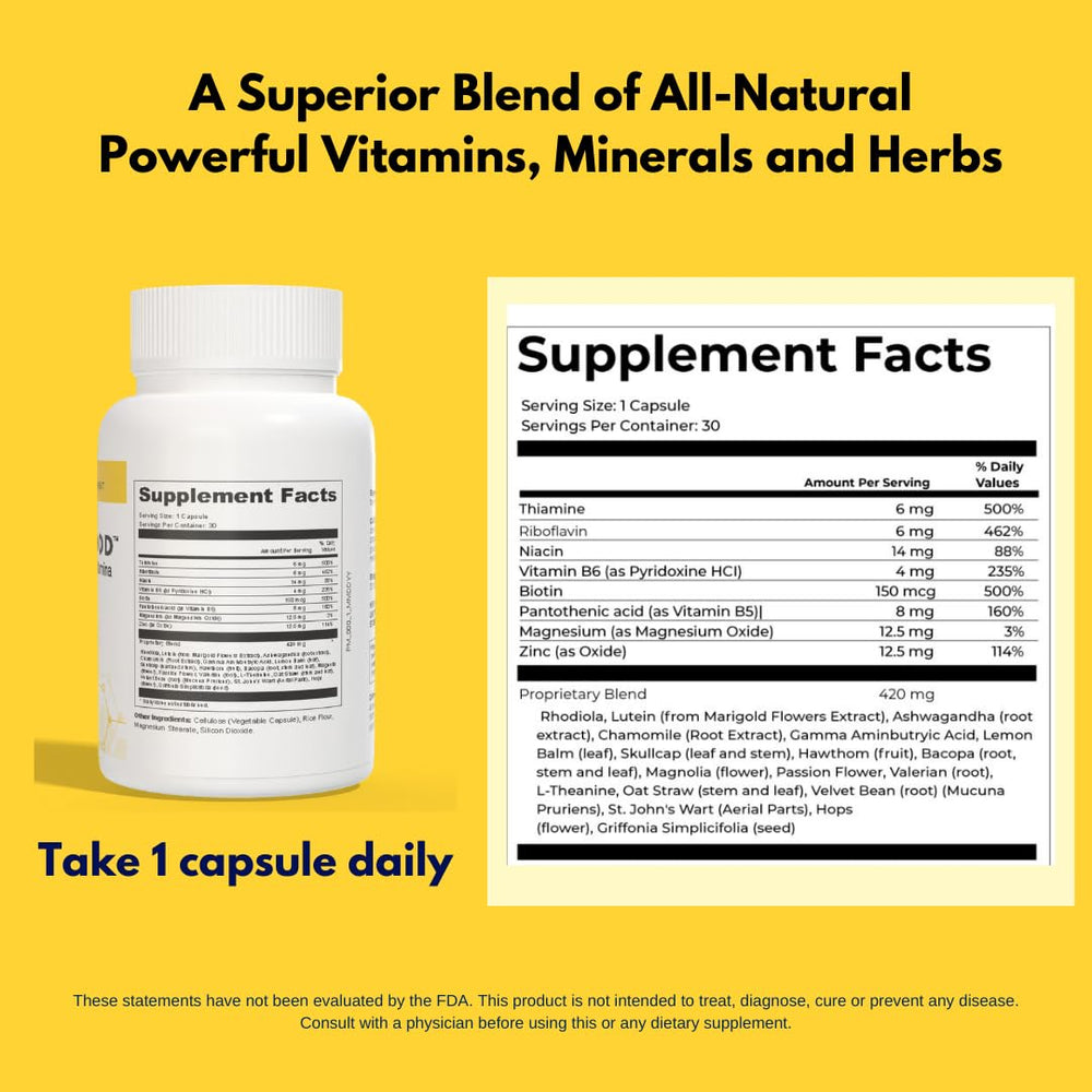 Capsules from 4BETTERMOOD ready to take for consistent routine