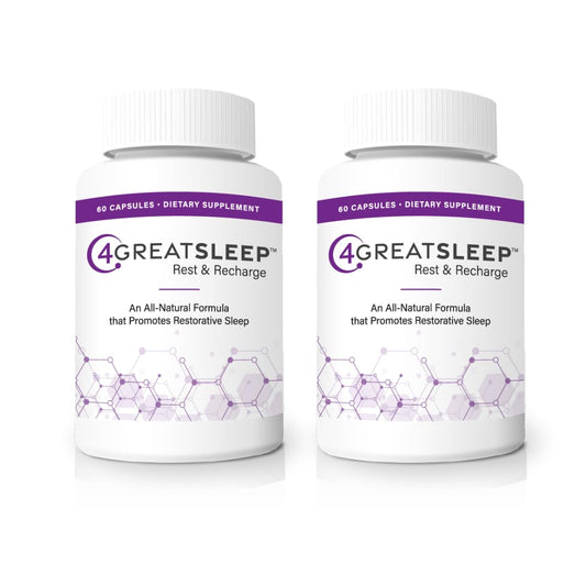4GREATSLEEP two bottles close-up for deep, restful nights