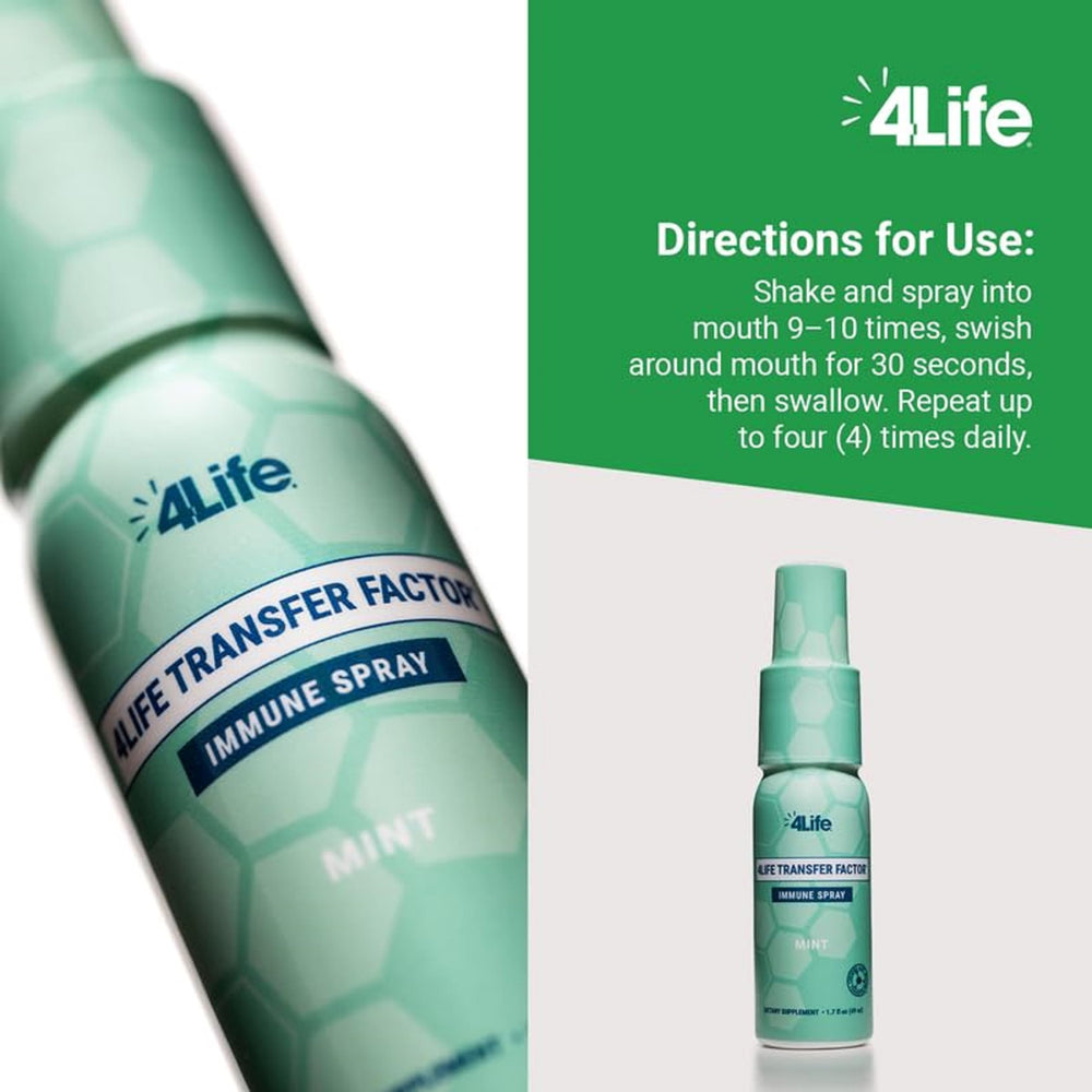 4Life Transfer Factor Immune Spray with aloe vera soothing mouth tissues