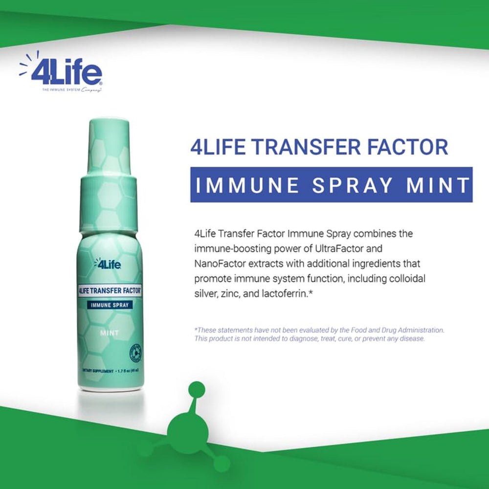 4Life Transfer Factor Immune Spray with lactoferrin for oral comfort