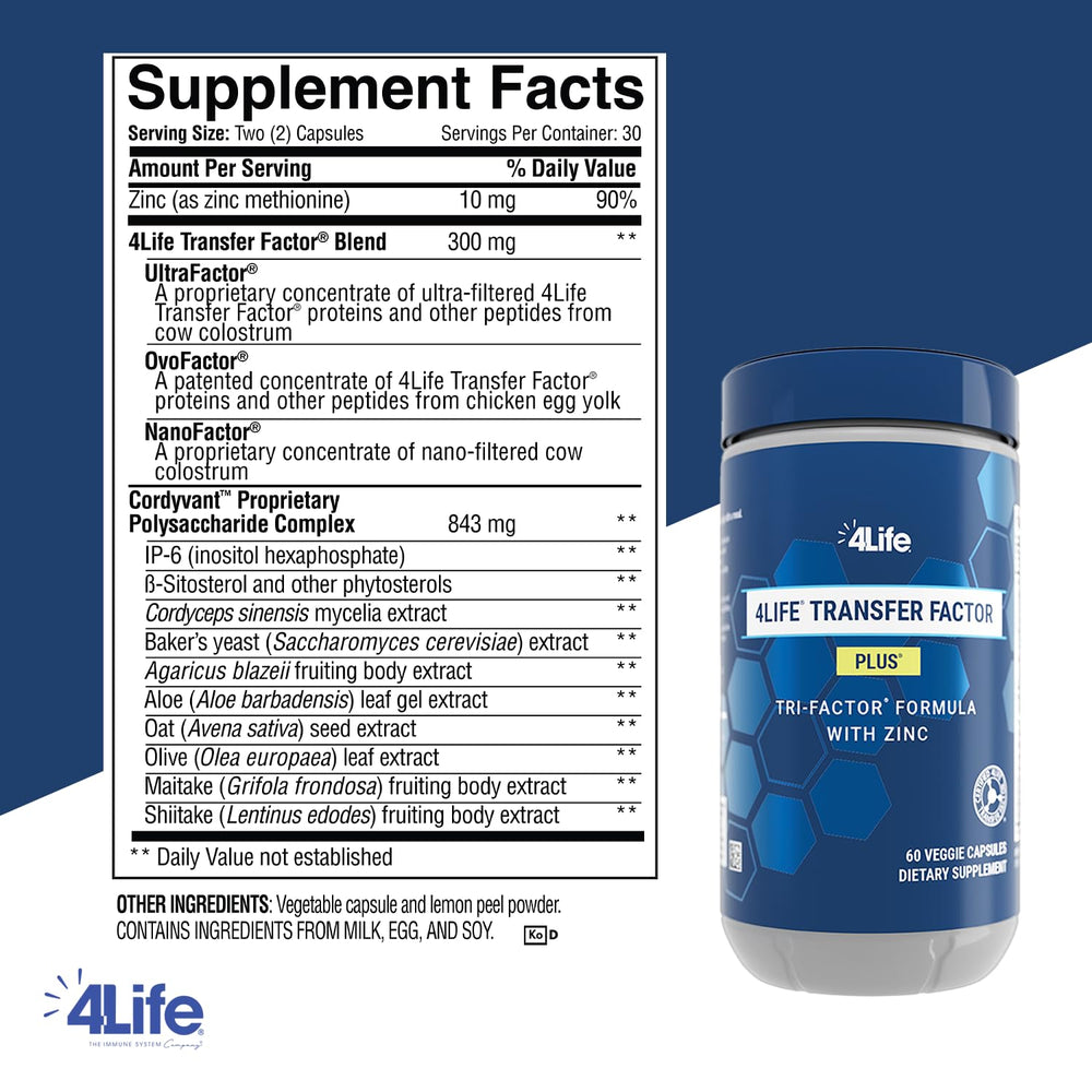 4Life Transfer Factor Plus capsules ready for easy daily immune support.