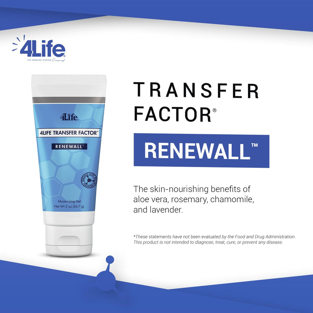 Applying 4Life RenewAll Gel to clean skin as part of a daily routine