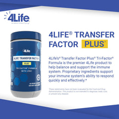 4Life Transfer Factor Plus with Zinc bottle supports immune balance.