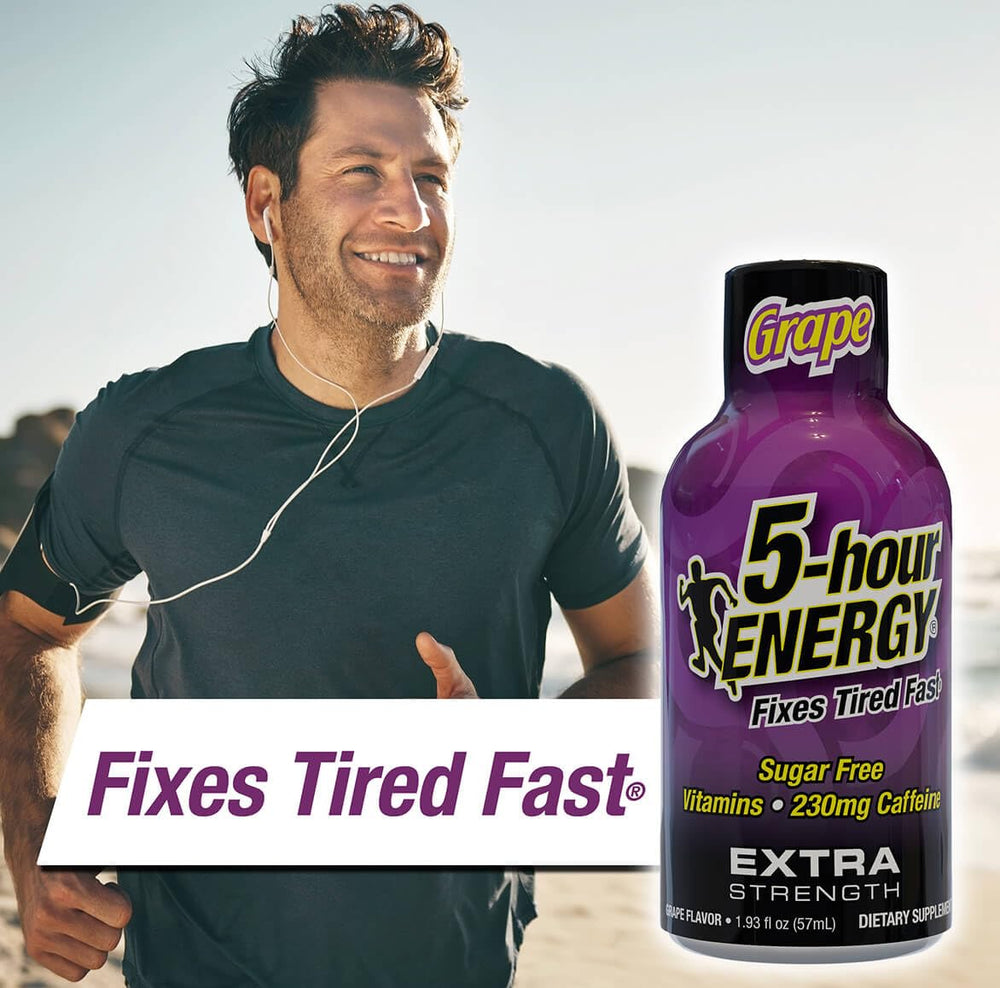 Grape energy shot packaging designed for portable use