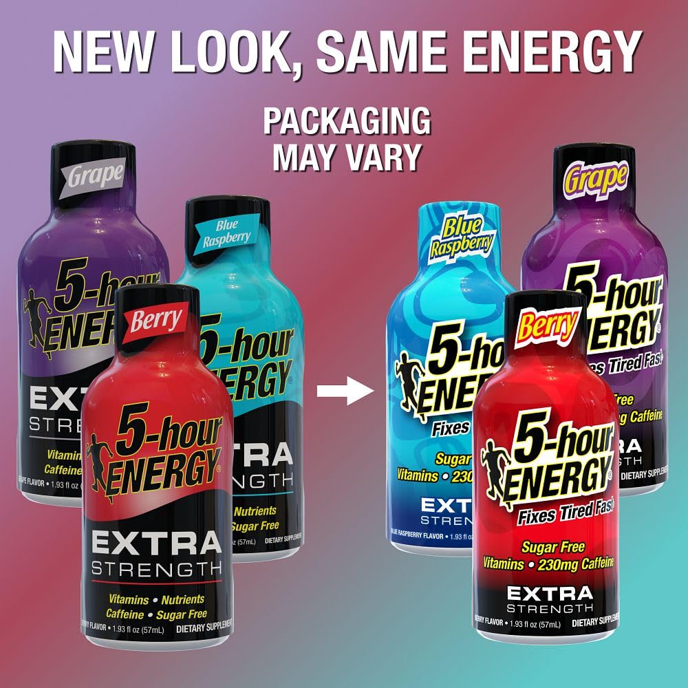 5-Hour ENERGY grape pour offers a travel-ready energy boost.